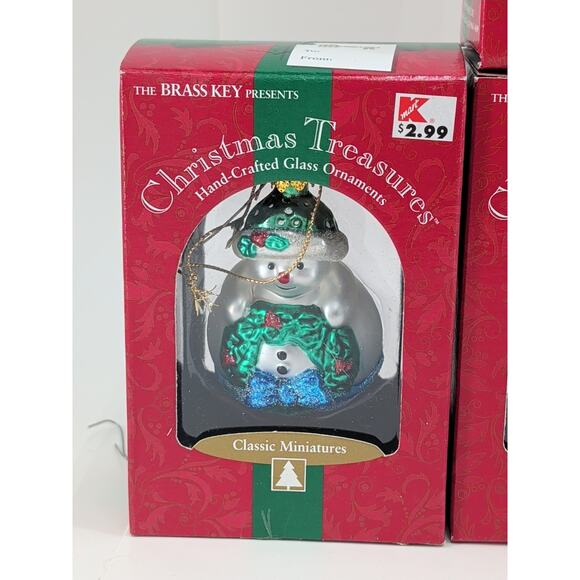 Brass Key Christmas Traditions Classic Miniatures Hand Crafted Snowman Ornaments - Picture 4 of 16
